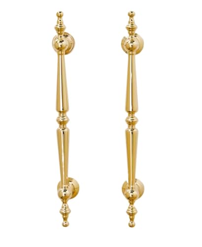 PZOFERLIN Schrank- und Schubladengriffe Messing-Schrankgriffe, 2er-Pack, Gold, mehrere Größen(96mm/3.77in) von PZOFERLIN
