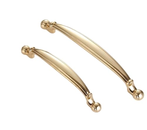 PZOFERLIN Schrank- und Schubladengriffe Möbelgriffknopf aus massivem Zinklegierung in Goldfarbe(Holedistance96mm) von PZOFERLIN