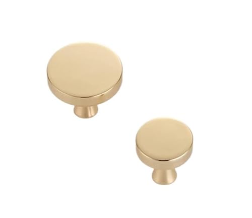 PZOFERLIN Schrank- und Schubladengriffe Möbelgriffknopf aus massivem Zinklegierung in Goldfarbe(Singlehole25mm) von PZOFERLIN