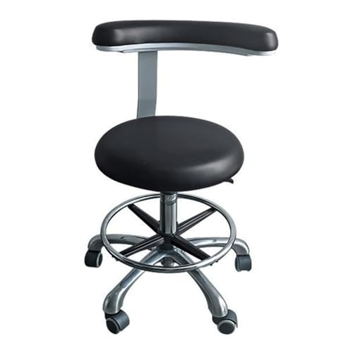 PZOFERLIN Stühle Medizinische Hocker Dental Medical Salon Hocker mit Armlehne Rückenlehne Drehbarer Höhenverstellbarer Sattel(C2) von PZOFERLIN