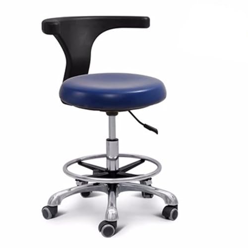 PZOFERLIN Stühle Medizinische Hocker Zahnarzthelferinnenhocker mit Rückenlehne und Armlehnen, 360 Grad drehbar, höhenverstellbar(B1) von PZOFERLIN