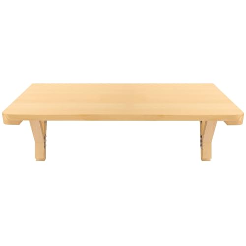 PZOFERLIN Wandmontierter Klapptisch mit Blättern Klappbarer Wand-Klapptisch, aus Kiefernholz, Tragfähigkeit 50 kg(75 * 50cm/30 * 20in) von PZOFERLIN