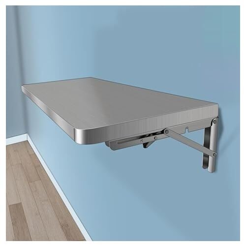 PZOFERLIN Wandmontierter Klapptisch mit Blättern Schwebender Klapptisch zur Wandmontage mit Metallhalterungen for Küche, Esszimmer, Hausbar(60 * 35cm) von PZOFERLIN