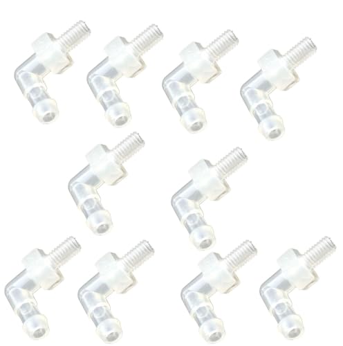 Rohrbogen-Adapter 90-Grad-Winkelstück mit Außengewinde, Pagoden-Rohrverbinder, 10 Stück, mehrere Größen, Gartenbewässerungs-Wasserschlauchadapter(DN10 3/8 14.2mm) von PZOFERLIN