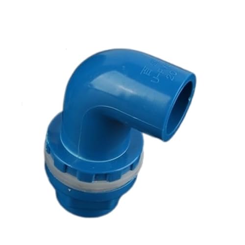 Rohrbogen-Adapter PVC 90 Grad Winkelstück Mehrere Größen Multicolor for Fisch Tank Wasser Rohr(Blue,Inner Dia 32mm) von PZOFERLIN