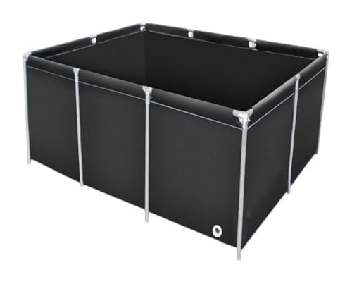 Segeltuch-Wasserspeicher Leinwand Fischteich Wasser Lagerung Plane Mit DrainValve Multicolor Mehrere Größen(Black,13.1x9.8ft(4x3m)) von PZOFERLIN