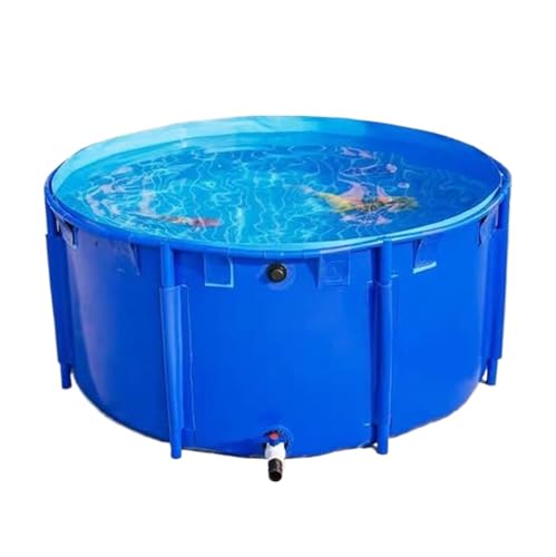 Segeltuch-Wasserspeicher Tragbarer Faltbarer Segeltuchtank, 1er-Pack, Fischtank mit Ablassventil(4.9x3.3ft(1.5x1m)) von PZOFERLIN