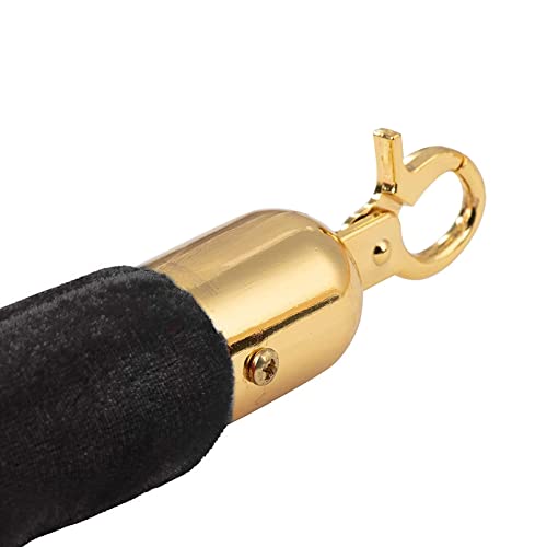 Seilbarrieren Absperrseil Pfosten Crowd Control Mehrfarbig 0,6-3M(Black,1M) von PZOFERLIN