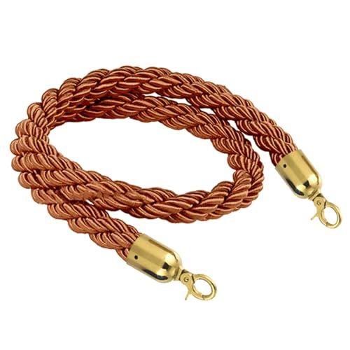 Seilbarrieren Aufrecht gewebtes, gedrehtes Seil, D-förmiger Haken zur Kontrolle der Menschenmenge(Brown D Hook,2) von PZOFERLIN