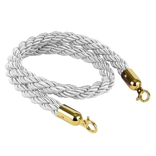 Seilbarrieren Aufrecht gewebtes, gedrehtes Seil, D-förmiger Haken zur Kontrolle der Menschenmenge(Gray 1 D Hook,4) von PZOFERLIN