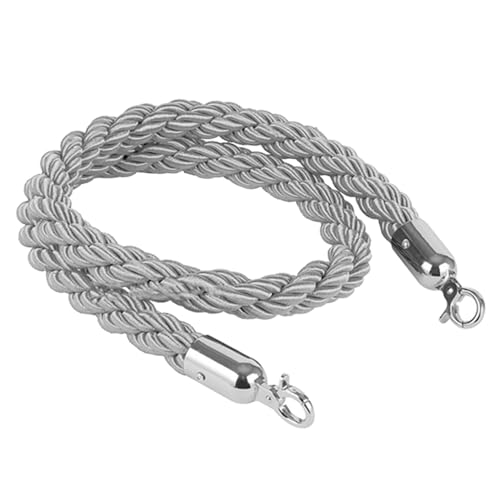 Seilbarrieren Aufrecht gewebtes, gedrehtes Seil, D-förmiger Haken zur Kontrolle der Menschenmenge(Gray 2 Sier Hook,4) von PZOFERLIN
