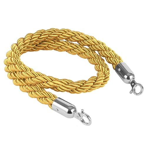 Seilbarrieren Aufrecht gewebtes, gedrehtes Seil, D-förmiger Haken zur Kontrolle der Menschenmenge(Yellow Sier Hook,1) von PZOFERLIN