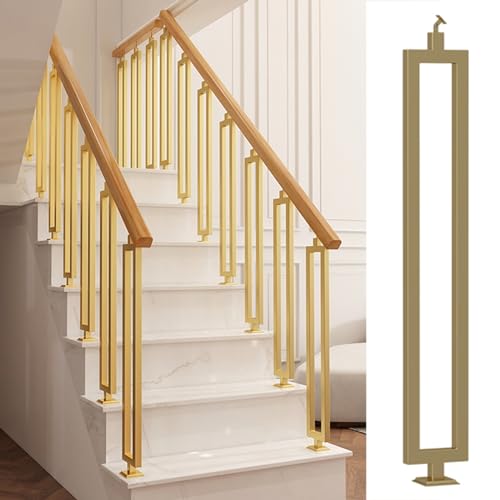 T-förmige Schrauben mit quadratischem Kopf Verstellbare Geländerspindelpfosten for Deck-Loft-Handlauf-Geländer, mehrfarbig, 60-110 cm(Gold,90cm/35.4in) von PZOFERLIN