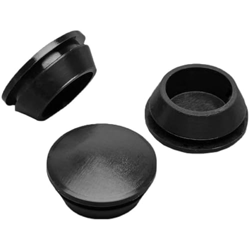 T-förmiger Dichtungsstopfen Bogenförmige Schnellverschlussstopfen aus Silikon, Größe 10–36 mm, 10 Stück pro Packung(Black,16mm) von PZOFERLIN