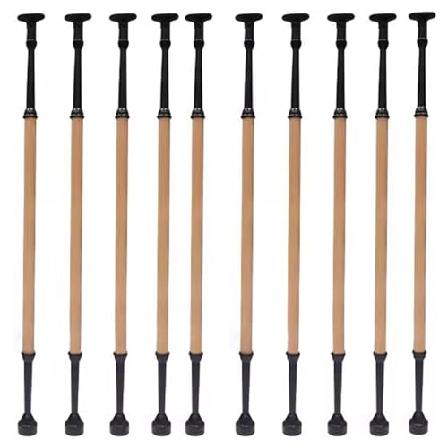 Treppe Geländerpfosten 95 cm/37,4 in Treppen Spindeln Kit Aluminium Legierung & Holz Einstellbare Boden Halterung(10 Pack) von PZOFERLIN