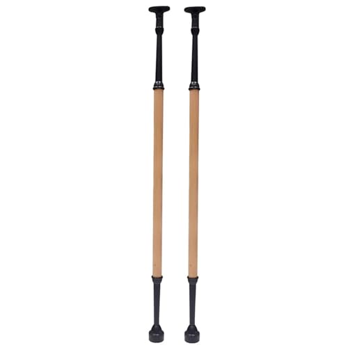 Treppe Geländerpfosten 95 cm/37,4 in Treppen Spindeln Kit Aluminium Legierung & Holz Einstellbare Boden Halterung(2 Pack) von PZOFERLIN