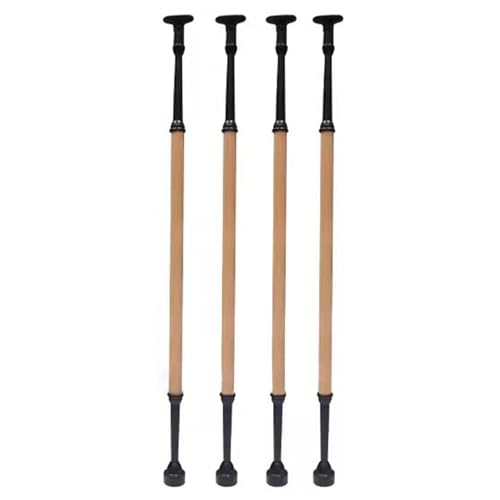 Treppe Geländerpfosten 95 cm/37,4 in Treppen Spindeln Kit Aluminium Legierung & Holz Einstellbare Boden Halterung(4 Pack) von PZOFERLIN
