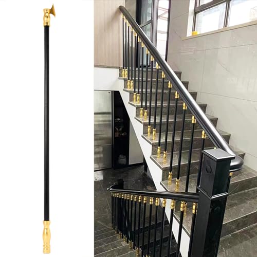 Treppe Geländerpfosten Aluminium-Deck-Spindeln, 95 cm, Geländer-Spalte, verstellbare Klammern, mehrfarbig, mehrere Größen(1 Pcs) von PZOFERLIN