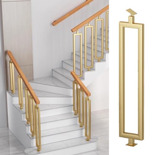 Treppe Geländerpfosten Einstellbare Eisen Treppen Spindel Post Geländer Handlauf Unterstützung 60-110cm/23,6-43,3 in Mit Montage Kit(Floor Mount,75cm/29.5in) von PZOFERLIN