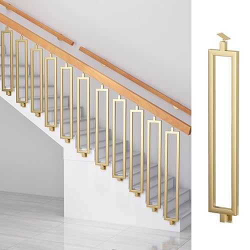 Treppe Geländerpfosten Einstellbare Eisen Treppen Spindel Post Geländer Handlauf Unterstützung 60-110cm/23,6-43,3 in Mit Montage Kit(Side Mount,105cm/41.3in) von PZOFERLIN