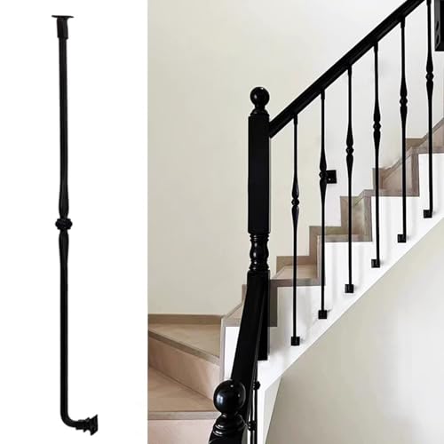 Treppe Geländerpfosten Eisen Seite Montieren Baluster Post Einstellbare Halterung Treppe Handlauf Multicolor Multi Größen(# 2,2 Pack) von PZOFERLIN