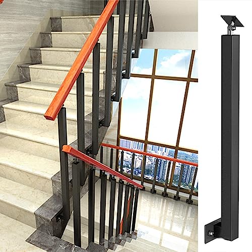 Treppe Geländerpfosten Eisen-Treppengeländer Setzstufen verstellbar 270° 1-4Stück Satz 85-100cm(4 Pack,85cm/33.4in) von PZOFERLIN