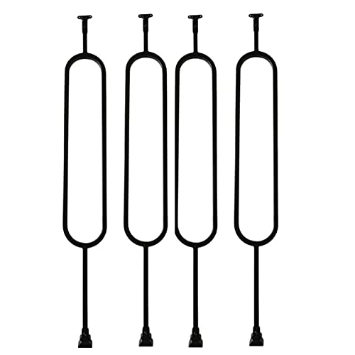 Treppe Geländerpfosten Eisengeländerpfosten-Set mit Schwenkhalterungen, Spindeltreppenschutz for Deckgeländer, mehrere Größen(4 Pack,120cm/47in) von PZOFERLIN