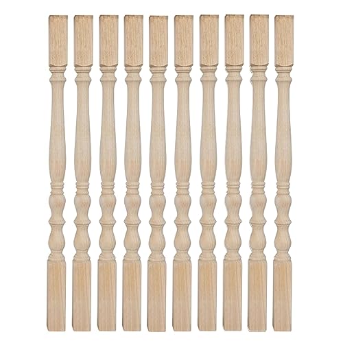 Treppe Geländerpfosten Holzspindelpfosten 37,4 Zoll for Treppendeck-Dachbodengeländer-Balustraden-Handlaufpfosten(10 Pack) von PZOFERLIN