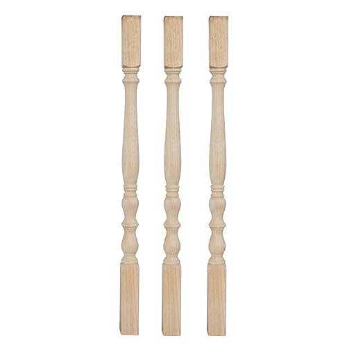 Treppe Geländerpfosten Holzspindelpfosten 37,4 Zoll for Treppendeck-Dachbodengeländer-Balustraden-Handlaufpfosten(3 Pack) von PZOFERLIN
