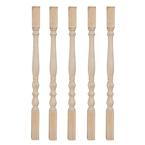 Treppe Geländerpfosten Holzspindelpfosten 37,4 Zoll for Treppendeck-Dachbodengeländer-Balustraden-Handlaufpfosten(5 Pack) von PZOFERLIN
