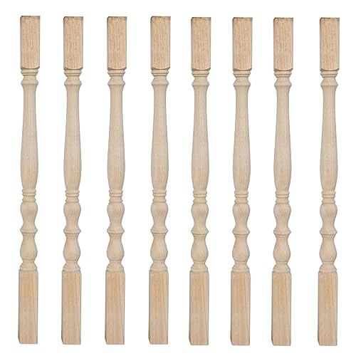 Treppe Geländerpfosten Holzspindelpfosten 37,4 Zoll for Treppendeck-Dachbodengeländer-Balustraden-Handlaufpfosten(8 Pack) von PZOFERLIN