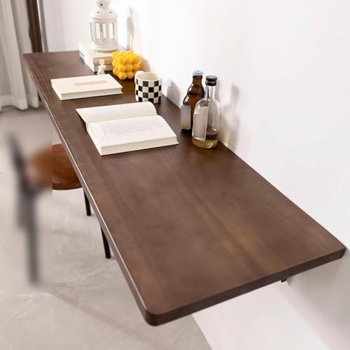 Wandmontierter Klapptisch mit Blättern An der Wand befestigter Drop-Leaf-Klapptisch in Mehreren Größen for Arbeitszimmer, Schlafzimmer, Küche, Balkon, Wäscherei(L100*W40cm) von PZOFERLIN