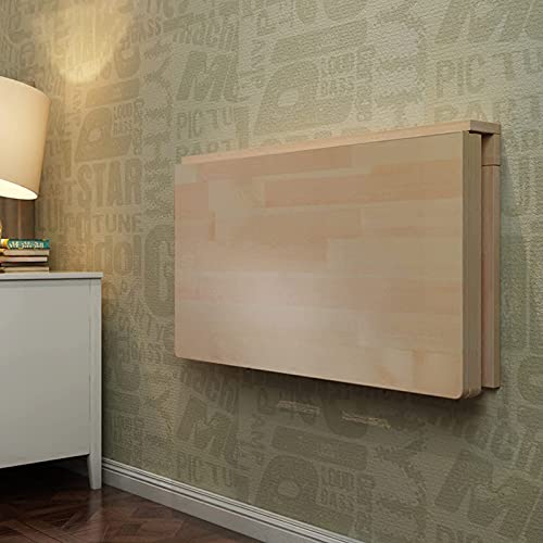 Wandmontierter Klapptisch mit Blättern Wandmontierter, Faltbarer Klapptisch aus Kiefernholz, mehrere Größen(80x40cm/31inchx16inch) von PZOFERLIN