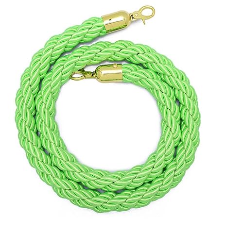 Warteschlangen-Seilbarrieren Absperrseil mit Karabiner, Warteschlangenteiler, Massenkontrolle, 1–5 m, mehrfarbig(Fluorescent Green,2.5m) von PZOFERLIN