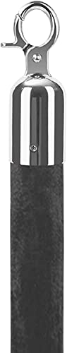 Warteschlangen-Seilbarrieren Absperrseil zur Kontrolle von Menschenmengen mit Haken, Kronenspitze, 3 cm dick, 1,5 m Packung(Black) von PZOFERLIN