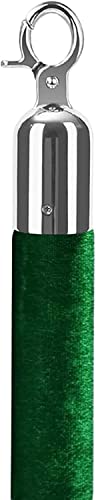 Warteschlangen-Seilbarrieren Absperrseil zur Kontrolle von Menschenmengen mit Haken, Kronenspitze, 3 cm dick, 1,5 m Packung(Green) von PZOFERLIN