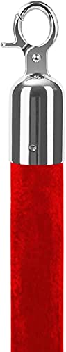 Warteschlangen-Seilbarrieren Absperrseil zur Kontrolle von Menschenmengen mit Haken, Kronenspitze, 3 cm dick, 1,5 m Packung(Red) von PZOFERLIN
