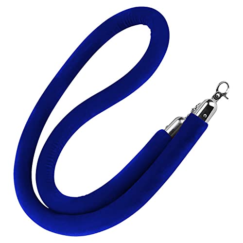 Warteschlangen-Seilbarrieren Gedrehtes Absperrseil zur Kontrolle von Menschenmengen, mehrfarbig, Länge 2–10 Fuß(Blue,1.2M) von PZOFERLIN