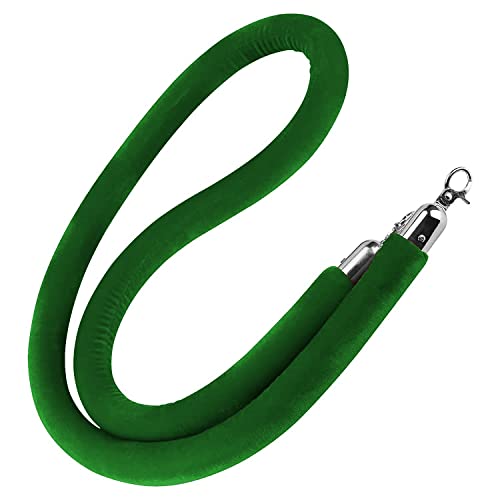 Warteschlangen-Seilbarrieren Gedrehtes Absperrseil zur Kontrolle von Menschenmengen, mehrfarbig, Länge 2–10 Fuß(Green,1.5M) von PZOFERLIN