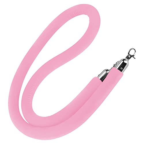 Warteschlangen-Seilbarrieren Gedrehtes Absperrseil zur Kontrolle von Menschenmengen, mehrfarbig, Länge 2–10 Fuß(Pink,0.6M) von PZOFERLIN