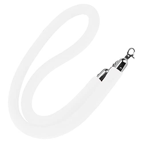 Warteschlangen-Seilbarrieren Gedrehtes Absperrseil zur Kontrolle von Menschenmengen, mehrfarbig, Länge 2–10 Fuß(White,1.2M) von PZOFERLIN