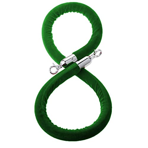 Warteschlangen-Seilbarrieren Seil zur Kontrolle von Menschenmengen, mehrere Größen, 0,6–3m, mehrfarbig(Green,2.5M) von PZOFERLIN