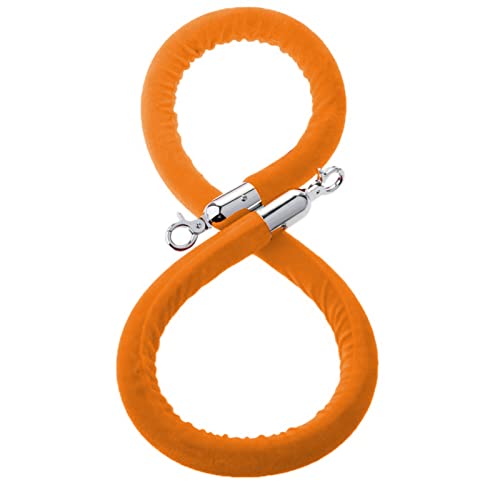 Warteschlangen-Seilbarrieren Seil zur Kontrolle von Menschenmengen, mehrere Größen, 0,6–3m, mehrfarbig(Orange,2M) von PZOFERLIN