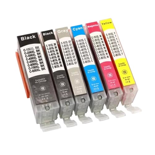 PZPSEQGM Kompatible Tintenpatrone PGI750 PGI 750 CLI 751 PGI750XL CLI751XL Kompatibel mit MG6370 MG7170 MG7570 IP8770 MG6770 MG6670 Drucker(6Color 2set) von PZPSEQGM