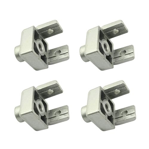 PZRT 4 x Aluminiumprofil-Universal-Rollenfuß-Befestigungssitz 3030 M8 Bodenfußverbinder zur Befestigung von Fußschalen oder Rädern auf Aluminiumprofil-Rillenoberfläche von PZRT