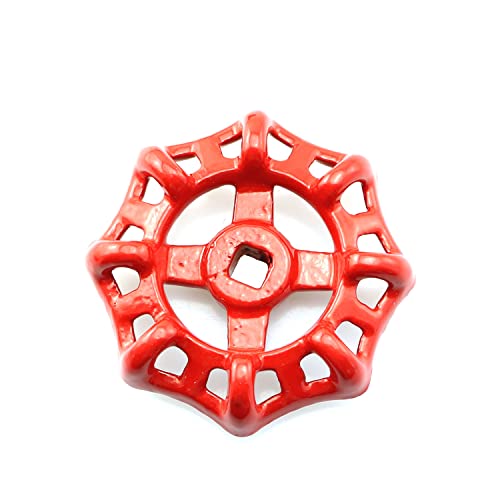 PZRT Außenhahn, runder Radgriff, Schlauch, Latzgriff, Wasserzapfengriff, 7 x 7 mm, Rot von PZRT