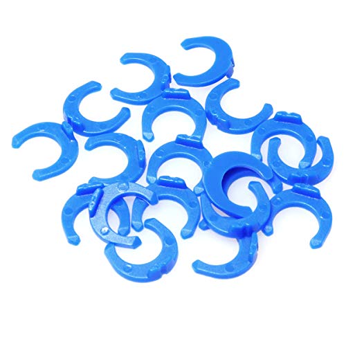 PZRT Verschlussclips für RO Umkehrosmose Wasserfilter Armaturen PE Rohr Fitting Filtersystem Zubehör 6,35 mm (1/4 Zoll), Blau, 20 Stück von PZRT