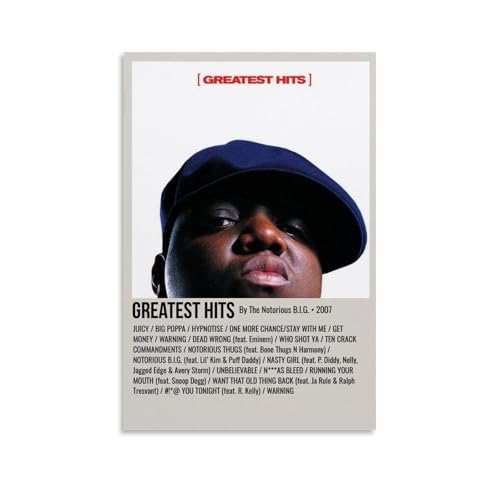 The Notorious B.I.GWasserdichtes Poster, Wandgemälde, Leinwand, dekoratives Gemälde, geeignet für Büro, Schlafzimmer, Dekoration, Wohnzimmer, Poster, ungerahmt, 30 x 45 cm The Notorious B.I.GWasserdichtes Poster, Wandgemälde, Leinwand, dekoratives Gemälde, geeignet für Büro, Schlafzimmer, Dekoration, Wohnzimmer, Poster, ungerahmt, 30 x 45 cm von PZYASX