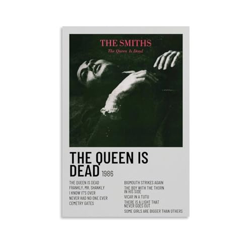The Queen Is Dead-The Smiths, Wasserfestes Poster, Wandgemälde, Leinwand, dekoratives Gemälde, geeignet für Büro, Schlafzimmer, Dekoration, Wohnzimmer, Poster, ungerahmt, 50 x 75 cm The Queen Is Dead-The Smiths, Wasserfestes Poster, Wandgemälde, Leinwand, dekoratives Gemälde, geeignet für Büro, Schlafzimmer, Dekoration, Wohnzimmer, Poster, ungerahmt, 50 x 75 cm von PZYASX