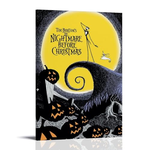 Wasserfestes Poster "The Nightmare Before Christmas", Leinwand, dekoratives Gemälde, geeignet für Büro, Schlafzimmer, Dekoration, Wohnzimmer, Posterrahmen-Stil, 40 x 60 cm Wasserfestes Poster "The Nightmare Before Christmas", Leinwand, dekoratives Gemälde, geeignet für Büro, Schlafzimmer, Dekoration, Wohnzimmer, Posterrahmen-Stil, 40 x 60 cm von PZYASX